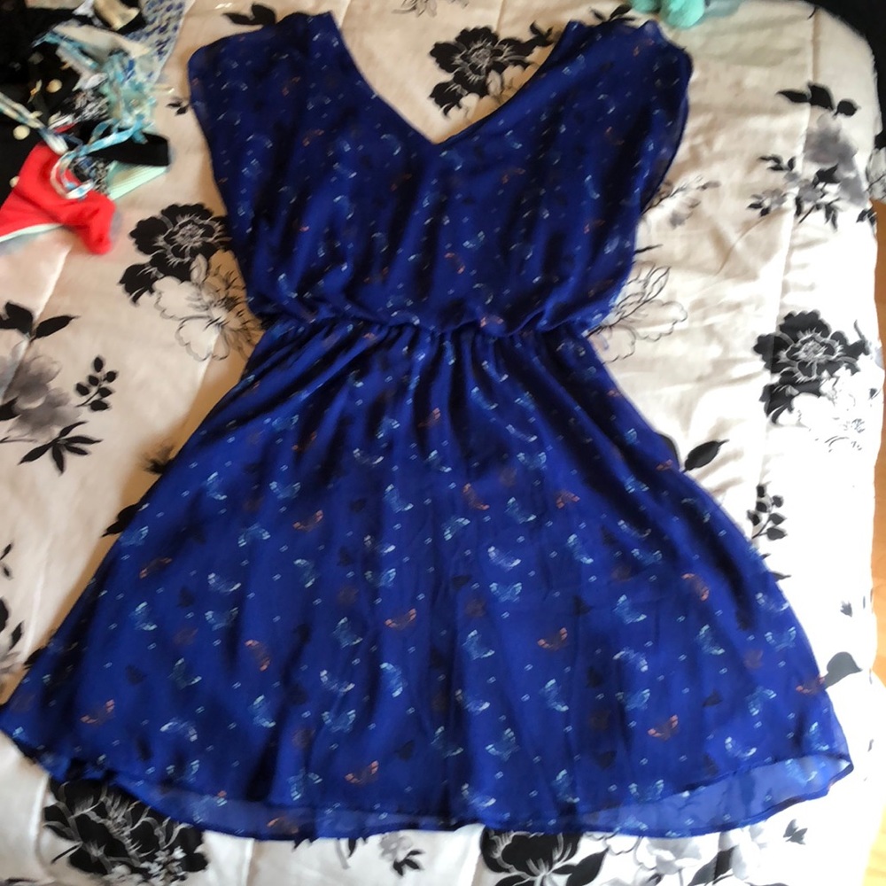Blue butterfly dress
